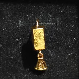 Gold-Tone Brick Dangle Earring 1