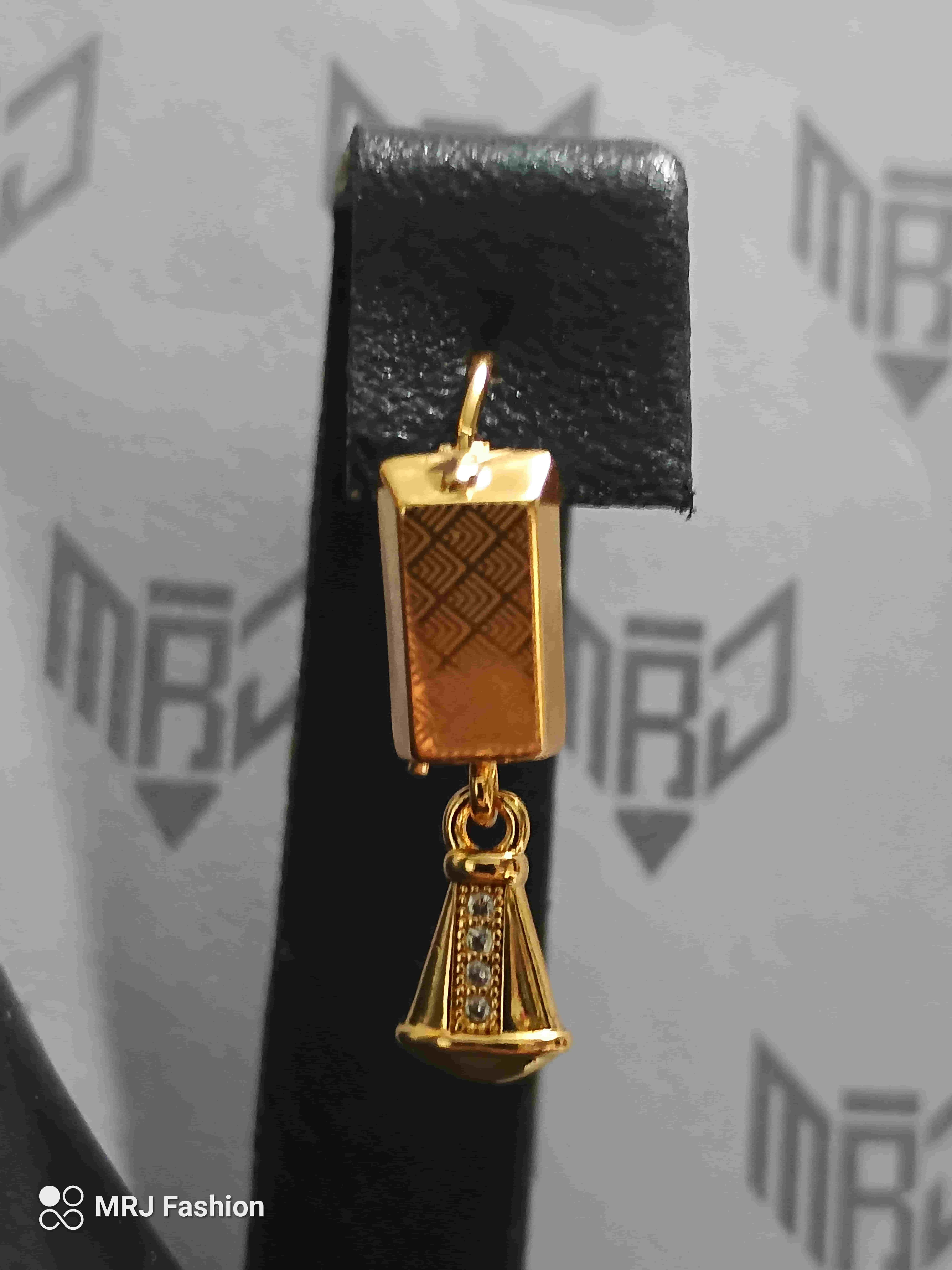 Gold-Tone Brick Dangle Earring 4