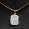 Gold Plated Mother of Pearl Pendant Necklace 2