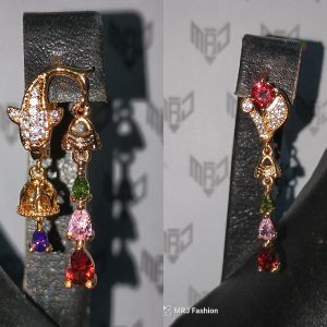 Gold-Plated Fish Jhumki Earrings