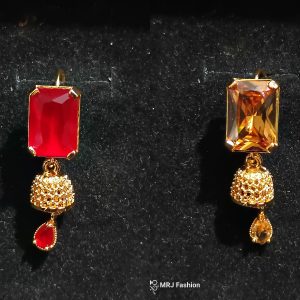 Stone Jhumka Earrings
