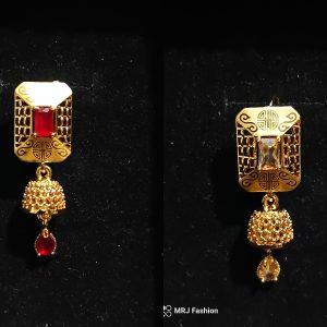 Chinese Geometric Jhumki Earrings
